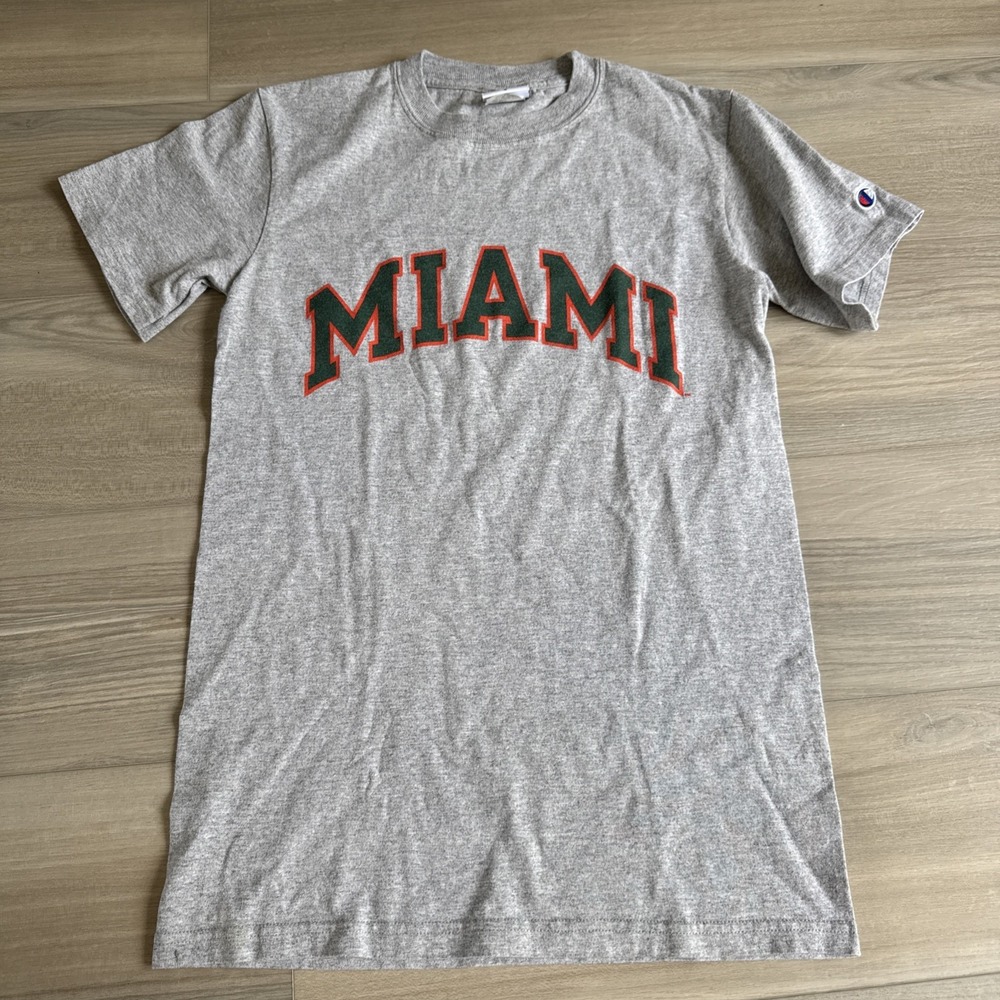 Champions Miami Hurricanes Shirt Sz Small Gray‎ Grey